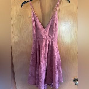 Lulus Days of Beauty Rose Pink Burnout Floral Skater Dress